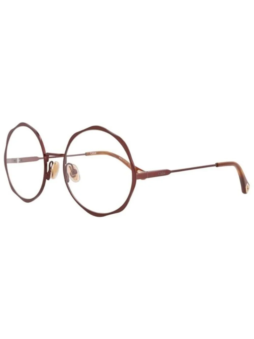 New Chloé Womens Round/Oval Brown Brown Transparent Fashion Designer Eyeglasses
